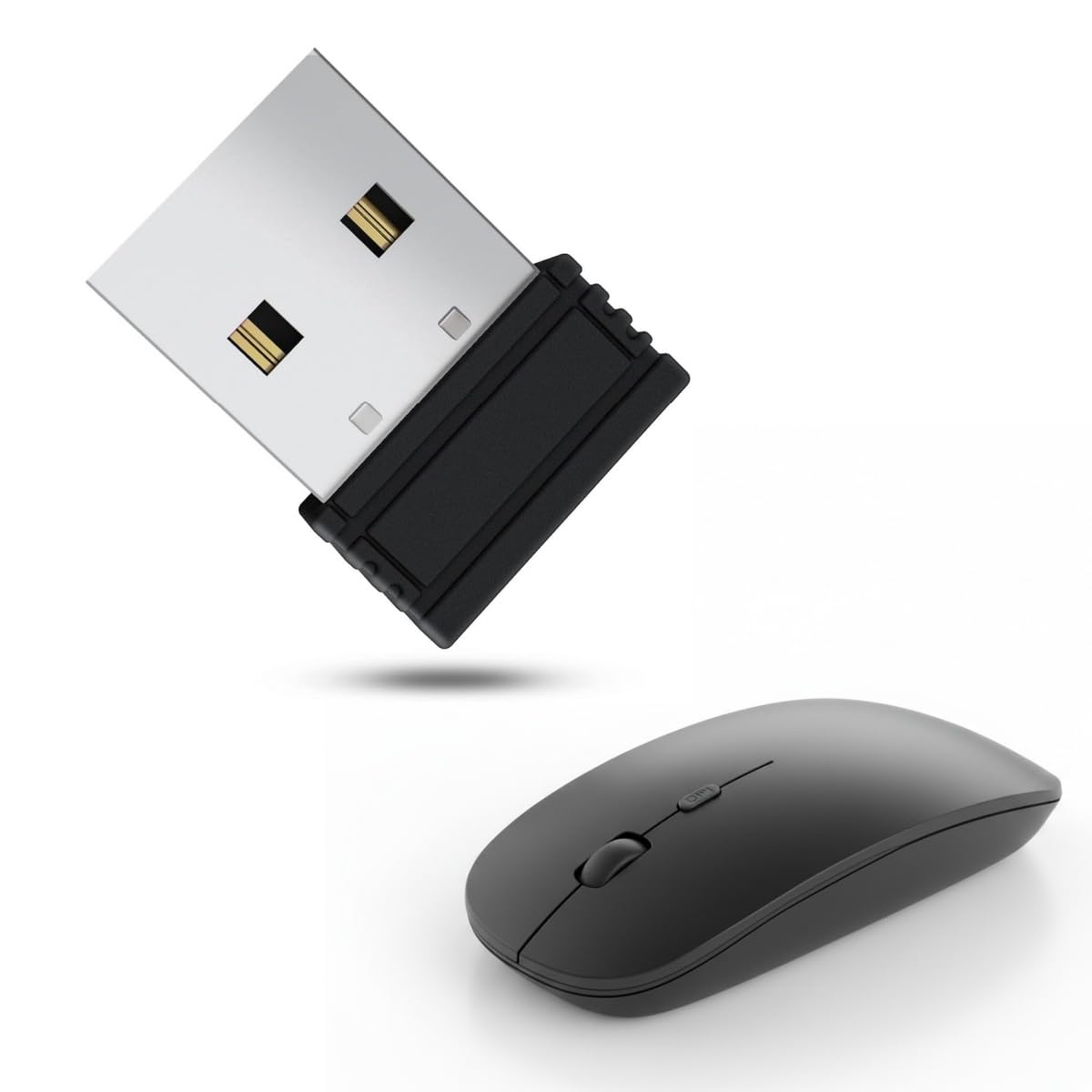 Slim Silent Wireless Mouse Rechargeable Ultra-Thin Ergonomic Design 2 4G Portable Computer Mouse for Office Home Notebook MacBook