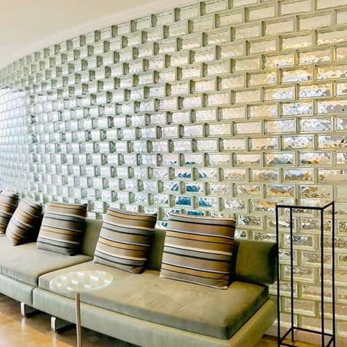 Bloque de vidrio rectangular para ganar luz natural en reformas de baño 5