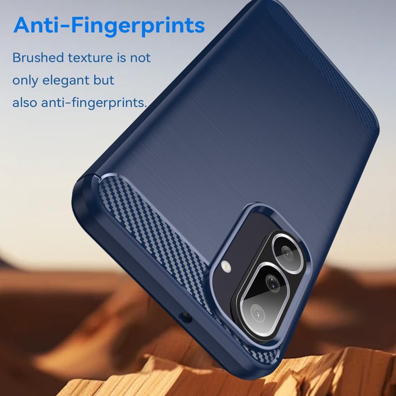 Image of Hybrid Carbon Fiber Back Case for Samsung Galaxy M56 5G / F56 5G (Blue)