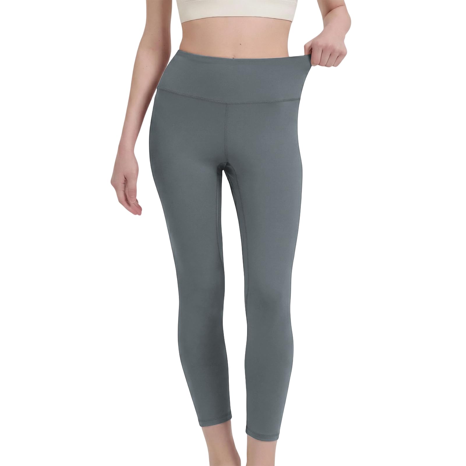 HYCOPROT Wysokie spodnie do jogi damskie miękkie jak masło elastyczne matowe kontrola brzucha legginsy rozciągliwe Creamlush skarpetki treningowe sportowe spodnie do biegania fitness siłownia moda na