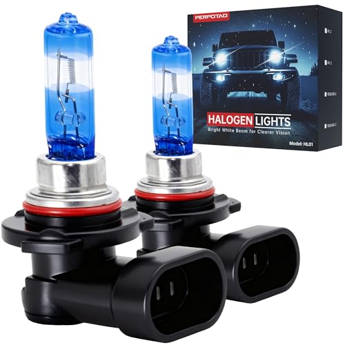 Image of 9005 /HB3 Halogen Headlight Bulbs, 12V 55W, 3800K Warm White, Road Legal, OEM-Grade High Performance, Upgraded Brightness, High /Low Beam Light Bulb Replacement, Long Life, Plug and Play, 2 Pack