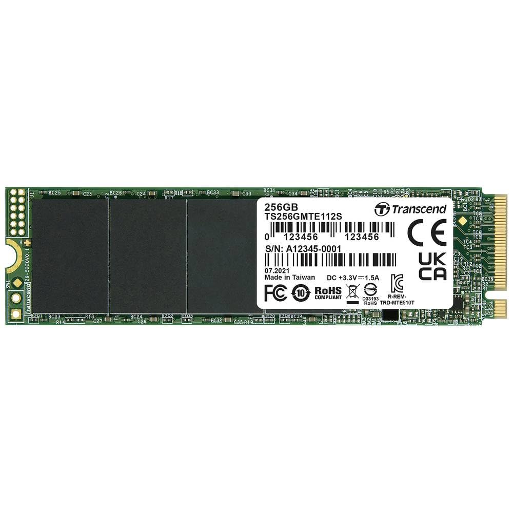 Transcend Unità a stato solido SSD M.2 NVMe PCIe Gen3 x4 MTE112S da 256 GB TS256GMTE112S
