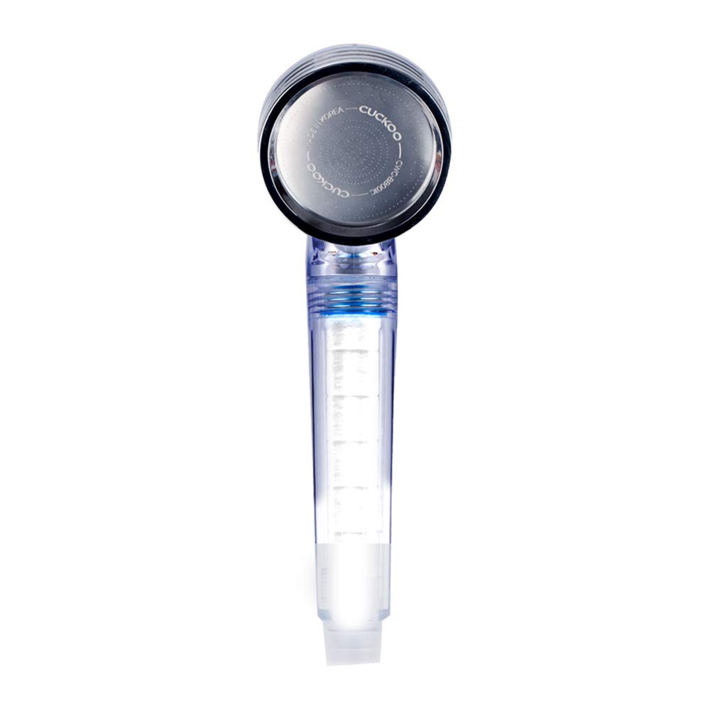 CUCKOO CWC-BB001C High Pressure Handheld Shower Head with Sediment Filter, Remove up to 5 impurities, White