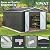 VIWAT 10x14 FT Outdoor Storage Shed, Large Garden Shed with Updated Frame Structure and Lockable Doors, Metal Tool Sheds for Backyard Garden Patio Lawn, Black
