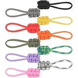 ledmomo 10個 ファスナー引手交換パーツ ナイロン製耐久ジッパープル 取り付け簡単 リュック スーツケース スポーツウェア用修理キット