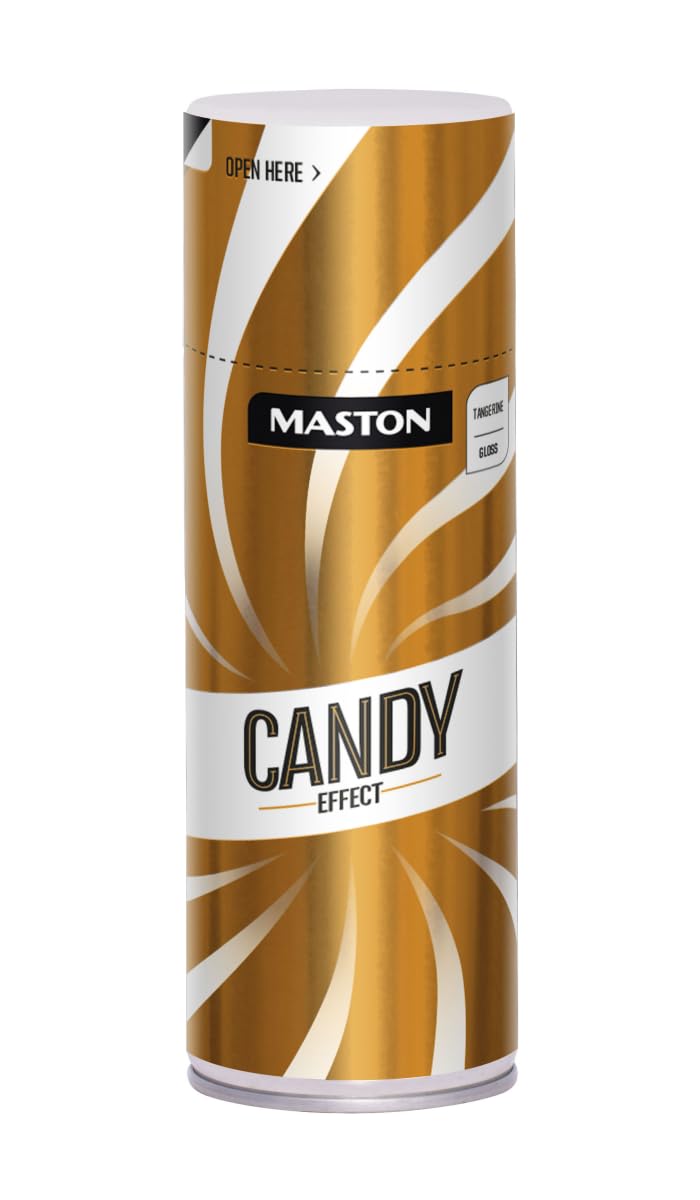 Maston Spray Paint Candy Effect Gloss Tangerine Orange 400ml