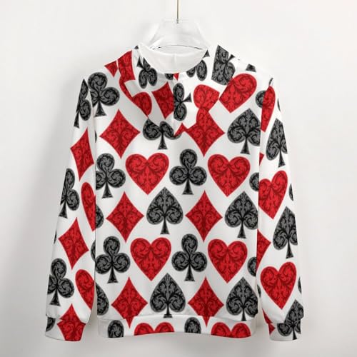 Playing Card Poker Men's Graphic Hoodies Zip Up Drawstring Hooded Sweatshirts Casual Jacket Coat Streetwear4