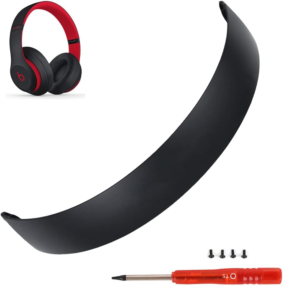Studio 3 Headband as Same as The OEM Replacement Arch Band Studio3 Parts Accessories Compatible with Beats by Dr. Dre Studio 3 Wireless/A1914 Studio 2 Wired/Wireless Headphones (Defiant Black-Red)