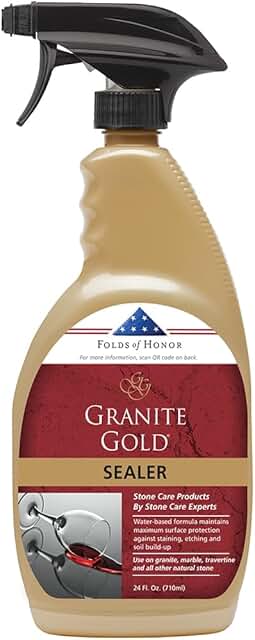 Granite Gold Water-Based Sealer Spray Protection for Granite, Marble, Tr...
