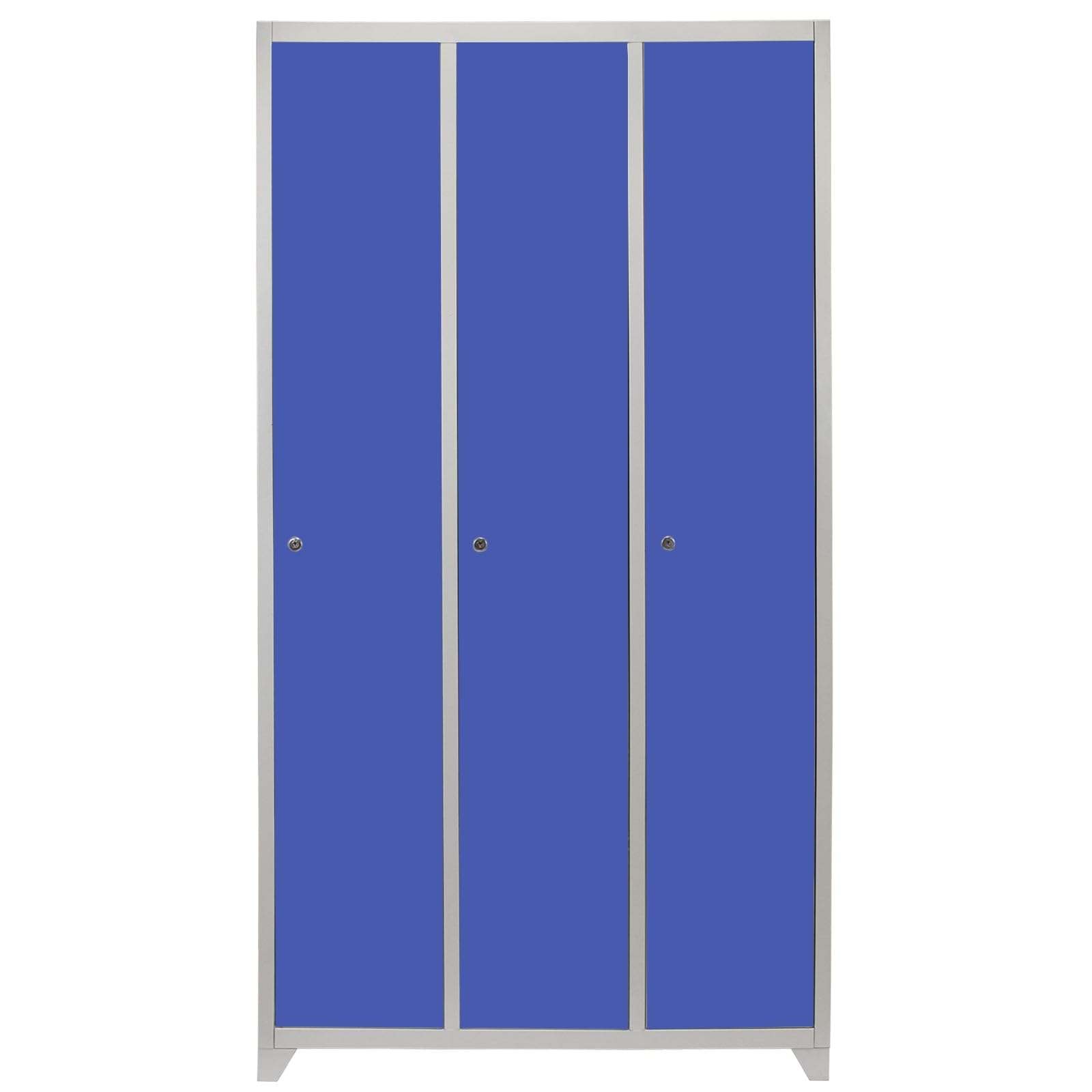 Taquilla Metálica para Ensamblar con 3 Puertas Azules 90x50x180cm Casillero Locker Organizador para Oficinas,Escuelas,Gimnasios y Vestuarios 2 llaves por Puerta,2 Imanes+Tarjetas de Nombre Incluidos
