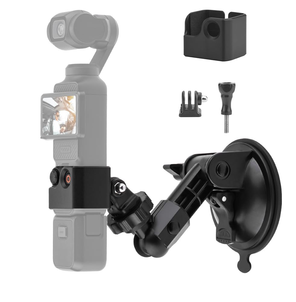 Aazon.co: BOXOB Suction Cup For DJI Oso Pocket 3 Car Ount, Windshield Window Dash Holder Kit