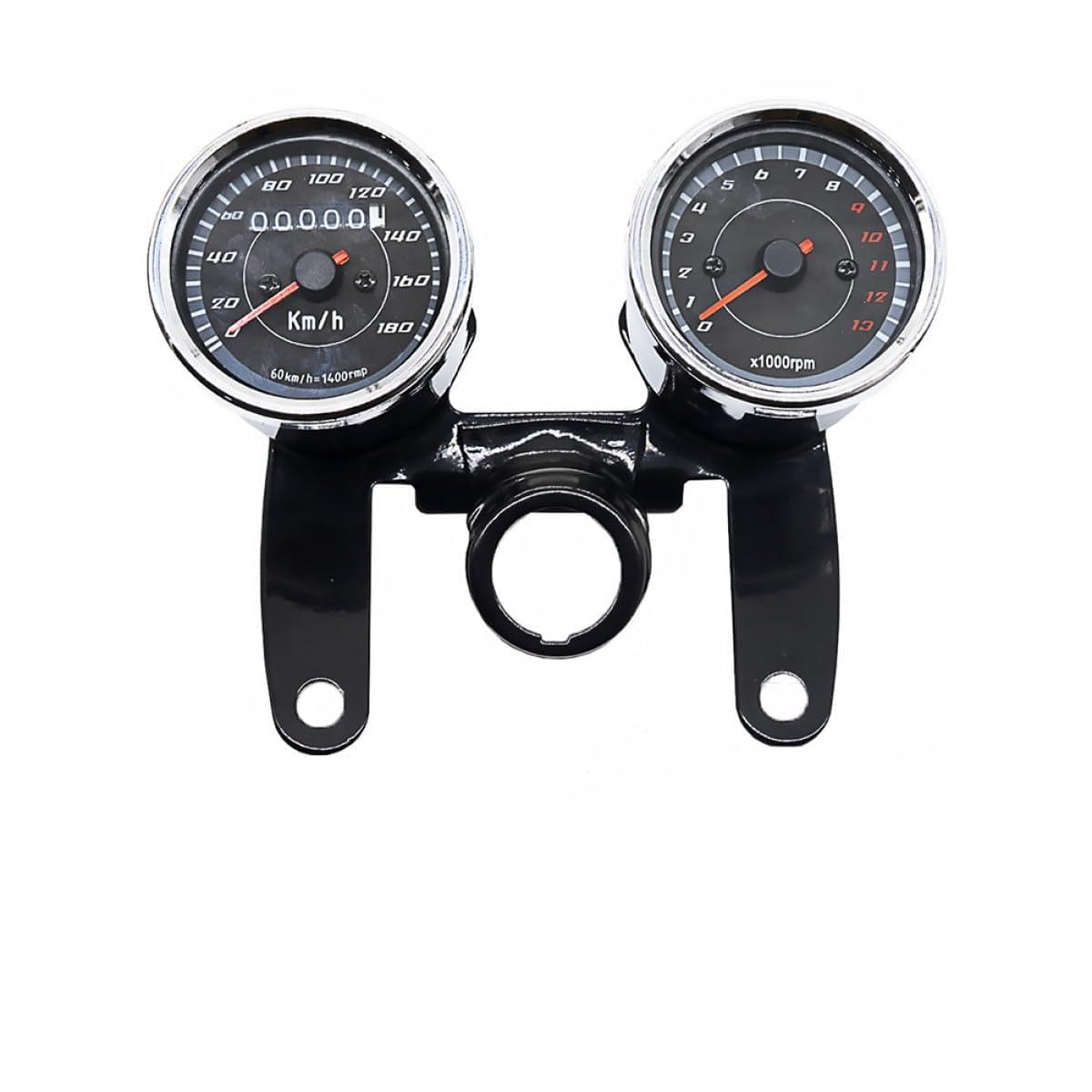 Cabilock Motorcycle LED Speedometer and Tachometer 12v Two-in-one Gauge with Bracket Universal Odometer Meter for Motorcycle Accessories and Powersports