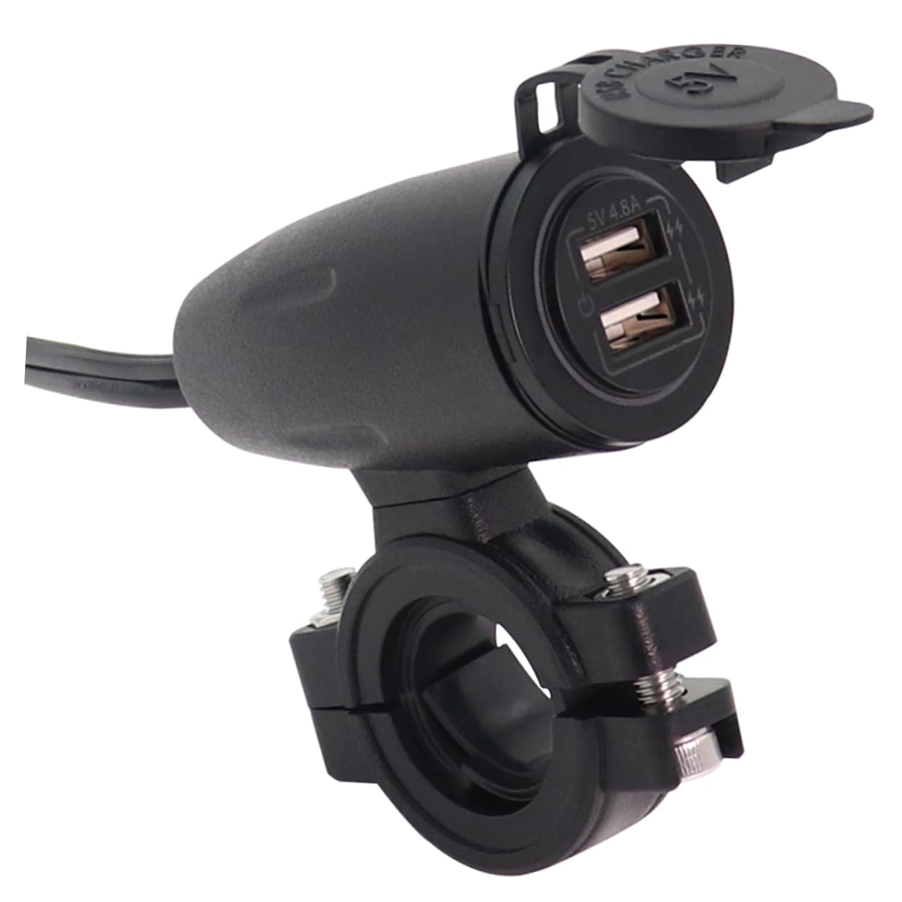 4.8a Cargador USB para Motocicleta Cable Awg Carga Rápida Funda Retroiluminada Voltaje