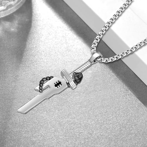 Toji Fushiguro Necklace 925 Sterling Silver Toji Necklace Inverted Spear of Heaven Necklace JJk Jewelry Gifts for Anime Fans3