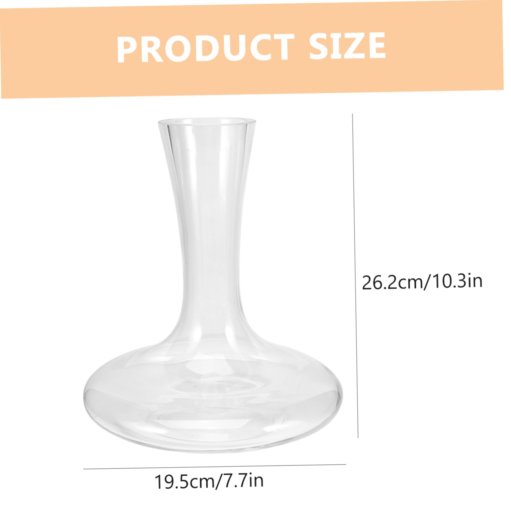 Decantador de Vino de Boca Inclinada 1800ml de Vidrio