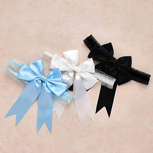 Campsis Sexy Wedding Garter Belt White Bridal Satin Bow Tie Garters Big Bow Knot Ribbon Leg Garter Foot Ring For Women And Girls (White) #TOP4
