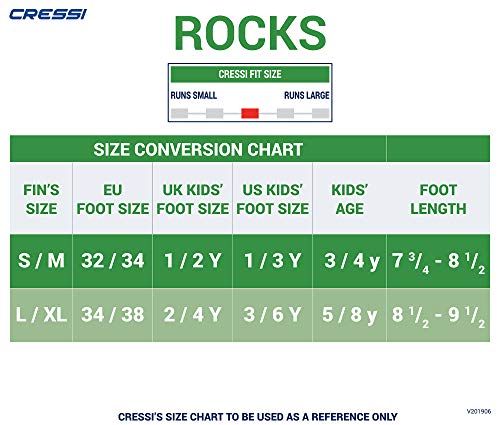 Kit de Mergulho Máscara + respirado + nadadeiras Cressi Rocks (laranja, 31/34)