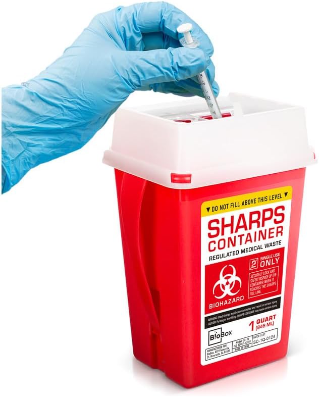 Amazon.com: Sharps Container, Sharps Containers for Home Use, Needle ...