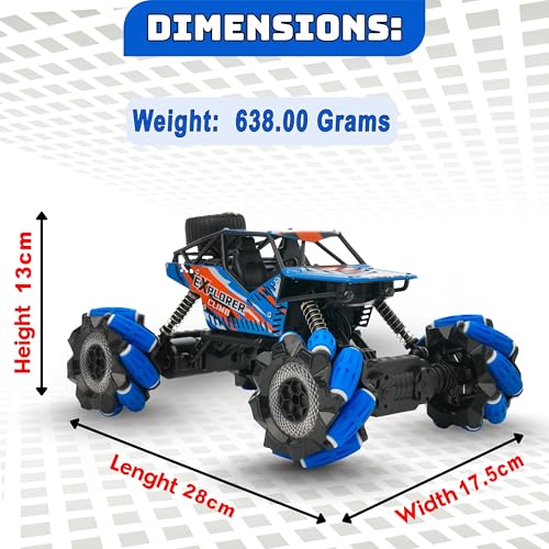 Image of Gooyo GY-015SS Rechargeable Explorer Climb Spray Monster RC Car, Power Source: in-Built Battery for Car (Included) & 2xAA Battery for Remote Controller (Not Included) (Blue)