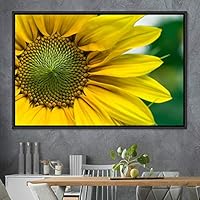 Framed Canvas Wall Art Blooming Closeup Botanical Chic Closeup Expressive Multicolor Photography Realism Ultra - 16x24 inches