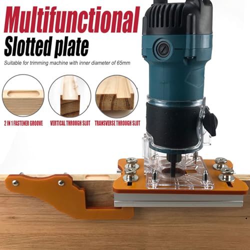 2 in 1 Invisible Fastener Slotting Bracket, Woodworking Router Base - Image 2