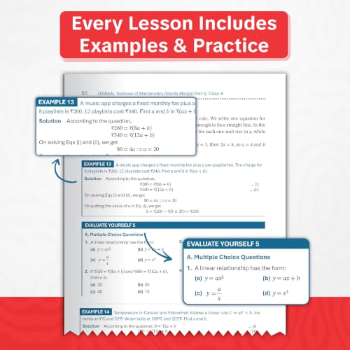 Image of Oswaal Textbook of Mathematics | Standard Level | Class 9 | Based on NCERT Textbook Ganita Manjari Part-1 | Aligned with NEP 2020 & NCF-SE 2023 | With Oswaal AI