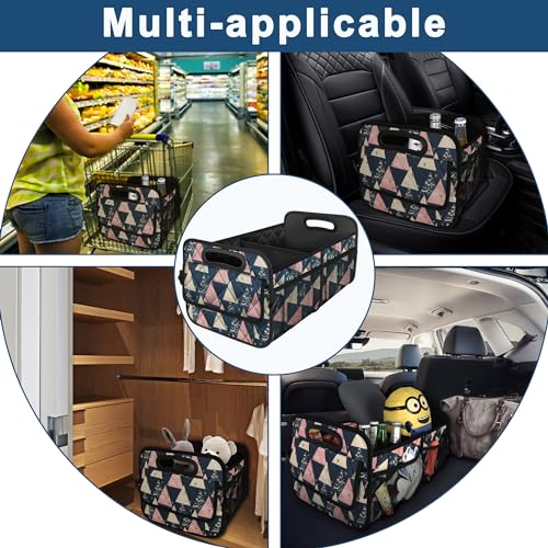 Image of Deosk Trunk Organzier and Storage with Reinforced Handles,Car Accessories for Women /Men 50L Waterproof Polyester for Car /SUV /Minivan /Truck(Medium, Triangle)