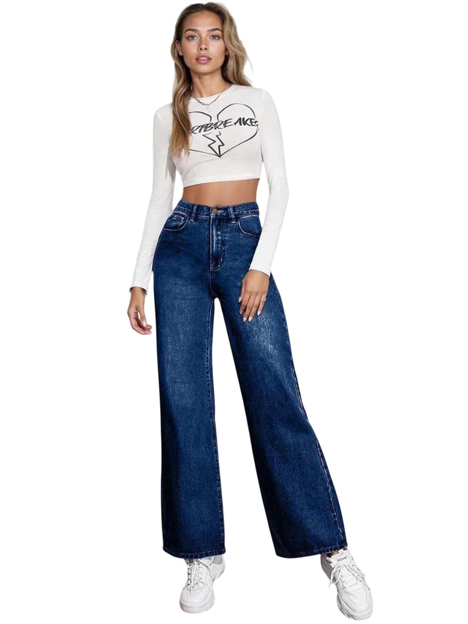KOTTY Women’s High-Waist Straight-Fit Denim Jeans – Style and Fashionable Casual Wear