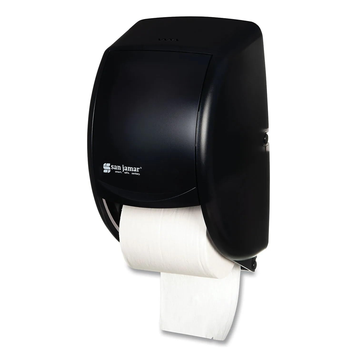 Condition photo showing New/Like New for duett standard bath tissue dispenser, 2 roll, 7 1/2w x 7d x 12 3/4h, black pearl