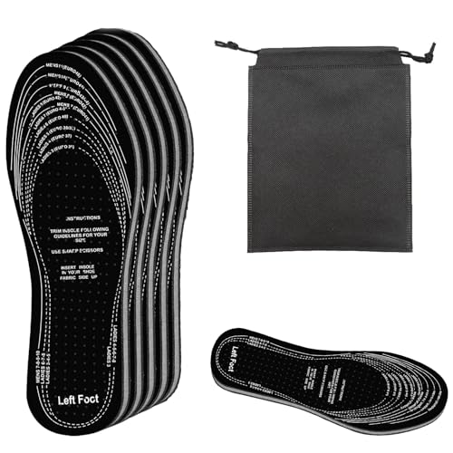 VEGCOO 6 Pairs Breathable Shoe Latex Insole, Cut to Size Comfort Breathable Insoles, Insoles for Women & Men