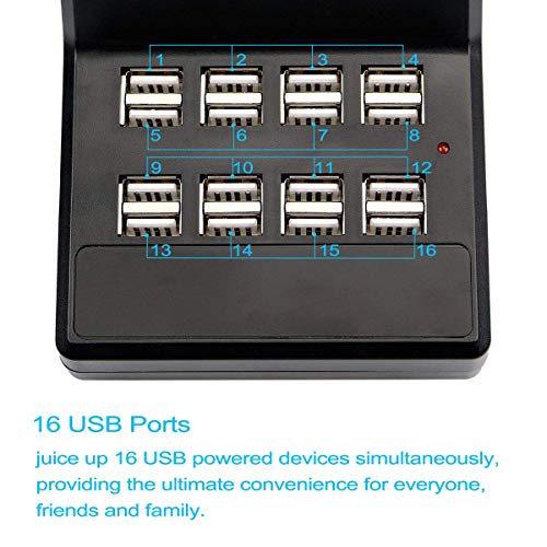 EXMAX ATG-C16 Estación de Carga USB de 16 Puertos USB 2.0 Carga Rápida para Sistema de Guía Turística Inalámbrico miniatura 6