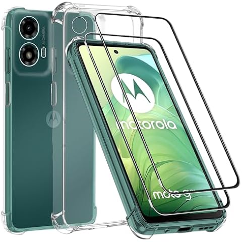 MZBESTCable Moto G04/E14 Clear Case with Protectors Cover
