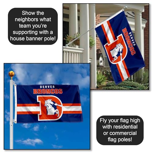 Drapeau vintage Broncos Throwback Retro WinCraft aux finitions soignées - 3