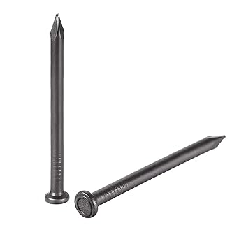 Amazon Com Uxcell Hardware Clavos Punta De Acero Al Carbono Punta De Cemento Para Pared Clavos De Cemento 60mm 2 4 0 157 In Diametro De Varilla Negro 50pcs Industrial Y Cientifico