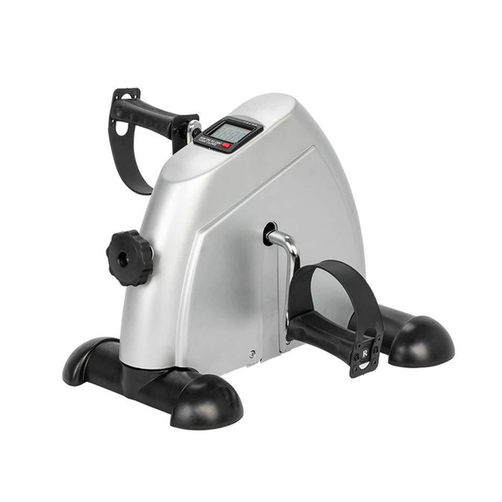 Pedaltrainer Mini-Pedal-Stepper-Übungsmaschine LCD Display-Radfahren-Fahrrad-Stepper-Laufband-Tstring-Apparat for Home Office-Fitnessstudio Pedaltrainer Für Zuhause (Size : Silver)