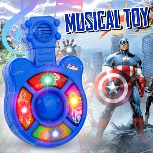 Image of Zest 4 Toyz Musical Guitar Toy for Kids with Colorful LED Lights and Sound Toy Battery Operated Baby Toys Musical Instrument Toys Birthday Gift for Kids Boys & Girls - Blue