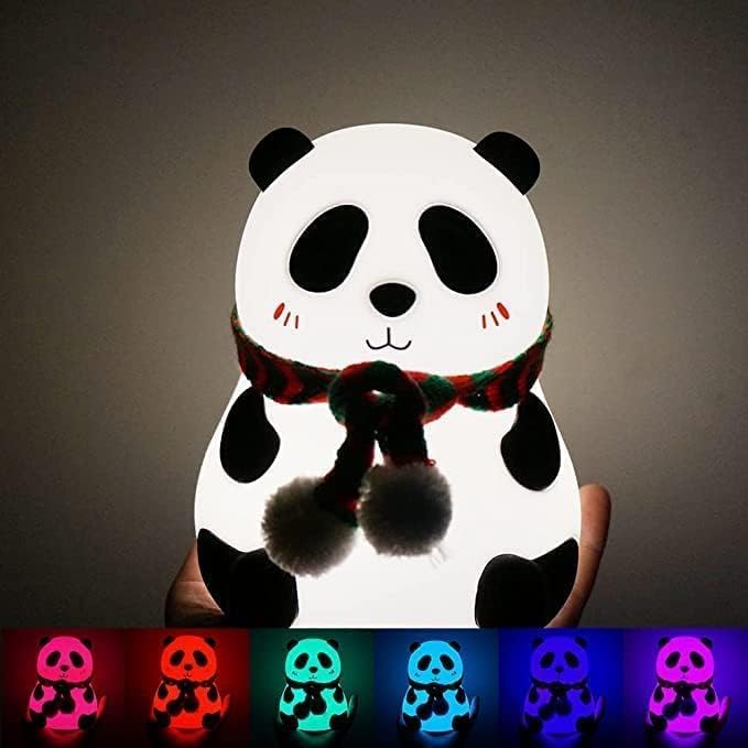 Levrix Rechargeable Silicone Panda Night Light, Multicolor - Image 2