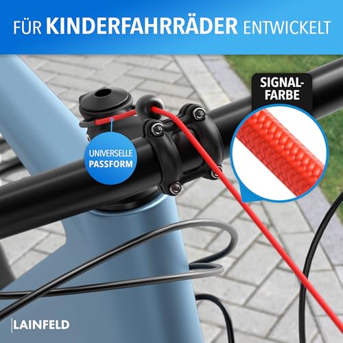 LAINFELD Fahrrad Abschleppseil Kinder, 2,5 Meter, Zugsystem, Kinderfahrrad Abschlepp Seil, Follow me tandemkupplung, Fahrrad abschleppstange, tandemstange