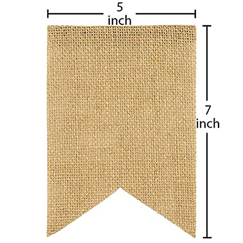 Parfair Dessin 40 Pcs Stiffened Swallowtail Flag Bunting Burlap Banner Prestringed Diy Garland Decoration For Holidays Camping Halloween Christmas 40 Feet (Natural, Flag 1) #TOP5