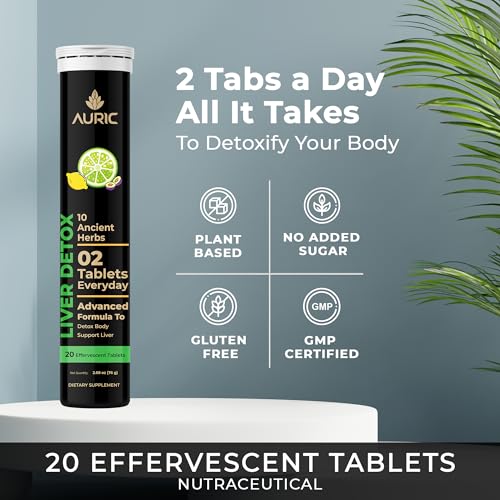 Auric Herbal Liver Support Supplement | Milk Thistle (Silymarin), Turmeric, Garlic, Ginger for Liver Health | Advanced Detox & Cleansing Formula for active Liver | 60 Tablets | 20 Count, Multicolur - Image 3