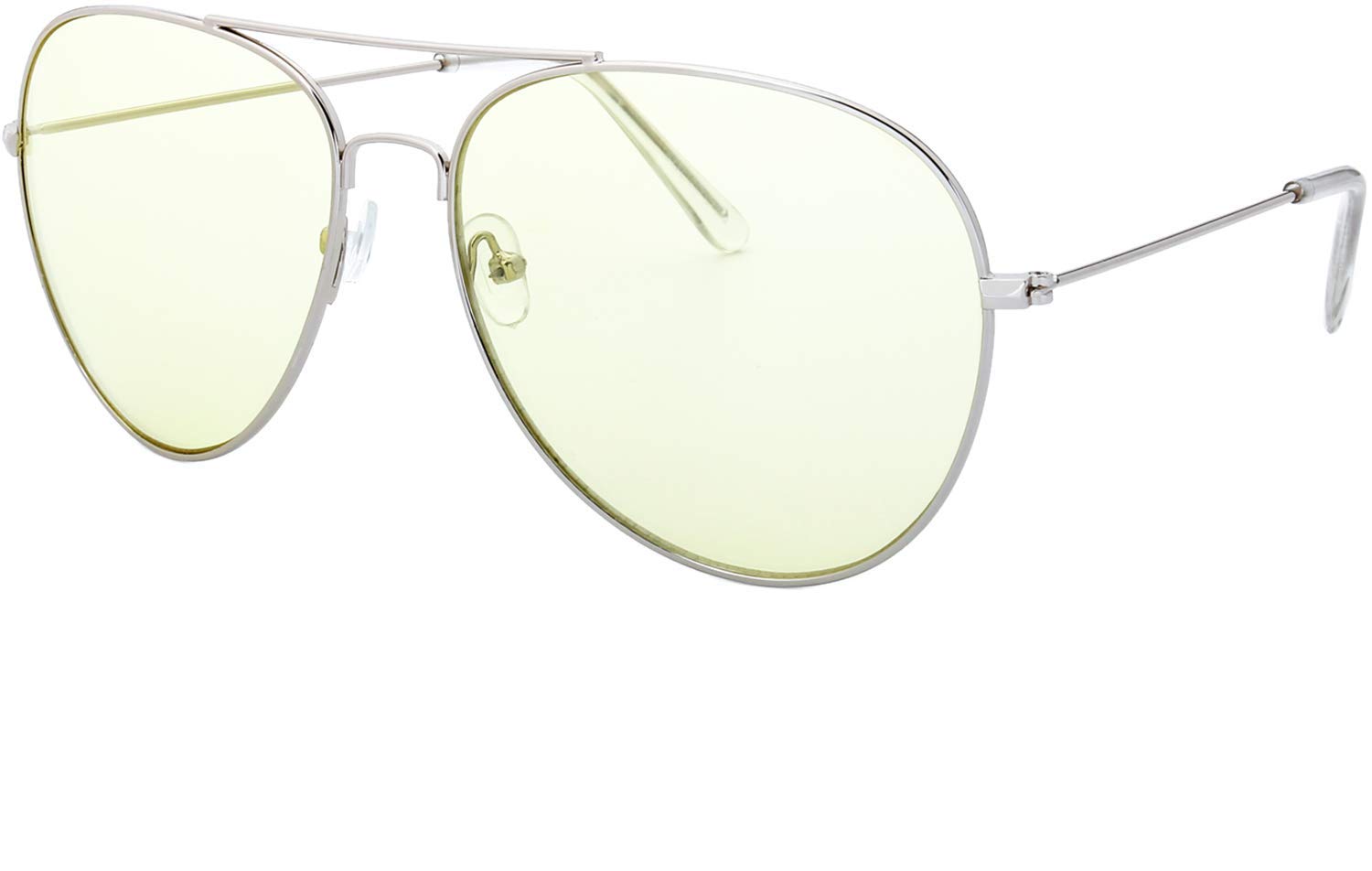The Fresh Classic Aviator Frame Light Color Lens XL Oversized Sunglasses Gift Box