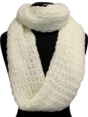 Luxury Divas Mohair Winter Knit Infinity Scarf2