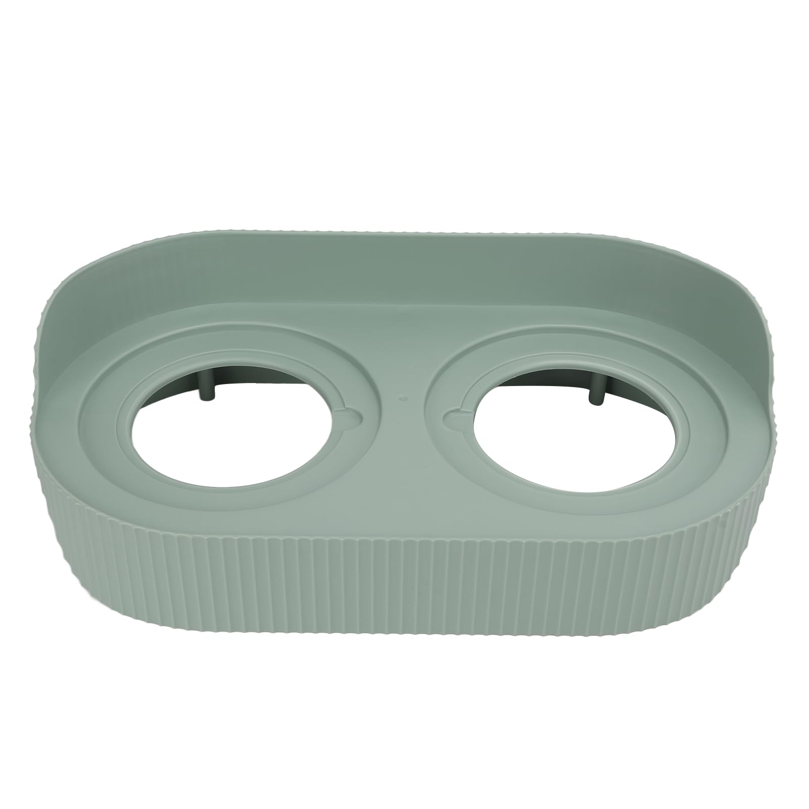 Set di Ciotole per Animali in Ceramica con Ciotole Doppie per Cani e Gatti, Mangiatoie per Animali Antispruzzo per Uso Alimentare, HIPS Resistente e Ceramica, 2 unità con Supporto (Fondo