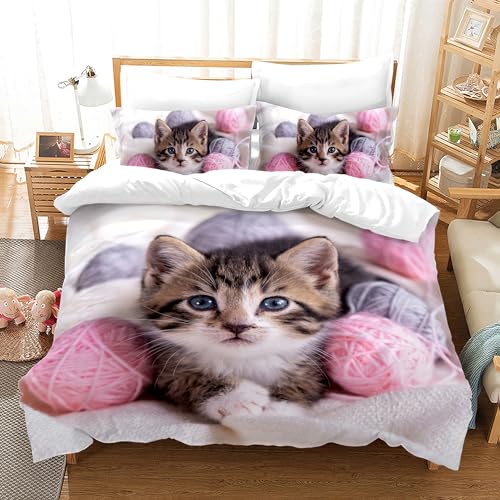 Juego de Cama Gato 220x240cm Funda nórdica
