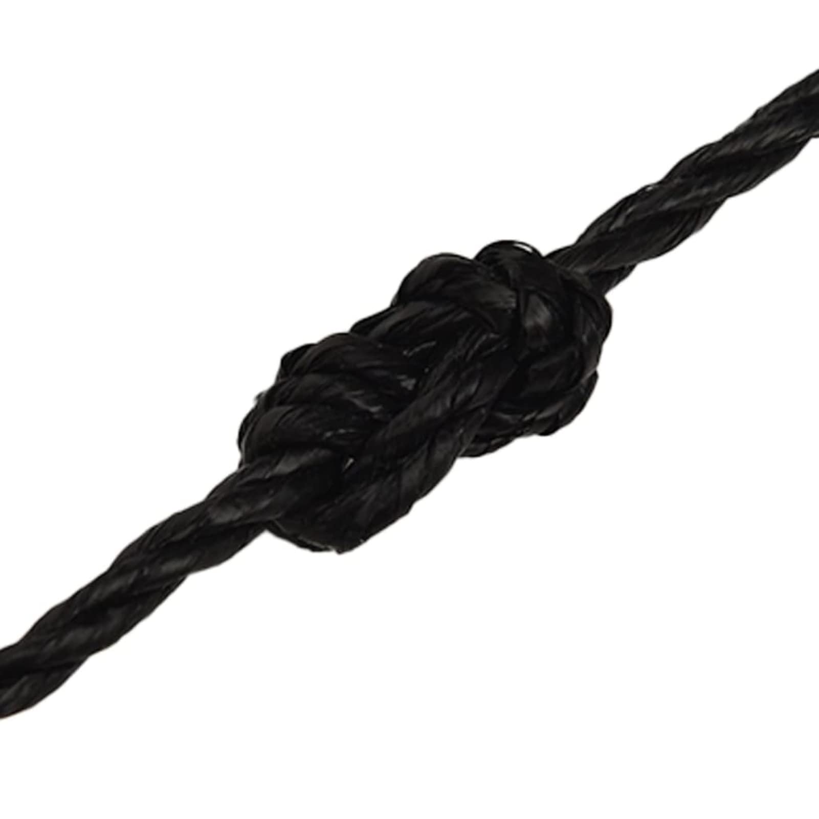 Tidyard Arbeitsseil Bodenarbeitsseil Bootsseil Arbeitsleine Polypropylenseil Mehrzweckleine Seil Bootsleine Allzweckseil Schnur Tau Leine Gedreht Ankerleine Festmacher 8 mm 250 m Schwarz