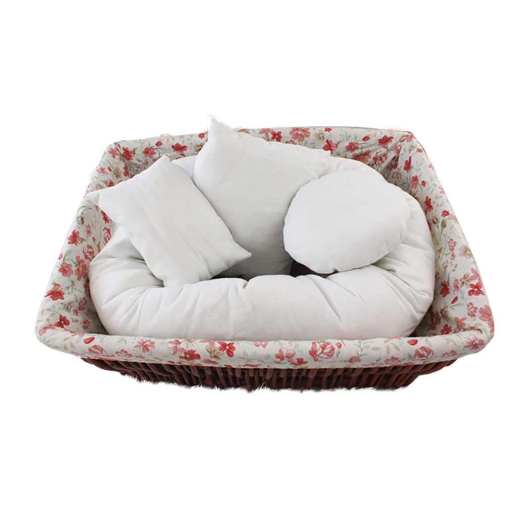 Baby Photography Props Pillow, Set of 3 Posing Pillows and 1 Donut Pillow Set for Infant Baby Boys and Girls
