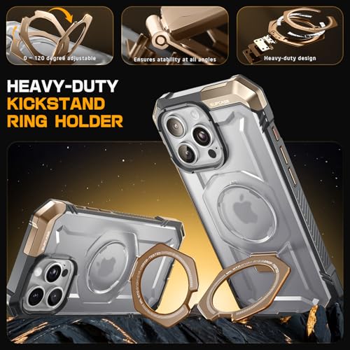 Image of SUPCASE for iPhone 16 Pro Case with Camera Control Capture Button (Unicorn Beetle Grip), [Compatible with MagSafe] Heavy Duty Rugged Magnetic Stand Phone Case for iPhone 16 Pro 6.3'' 2024, Desert /Gold