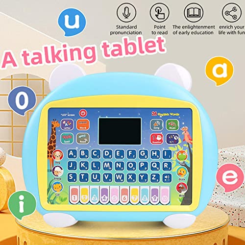 Tablet de Aprendizagem para Crianças, Almofada de Aprendizagem Multifuncional com Tela LED, Touch Le
