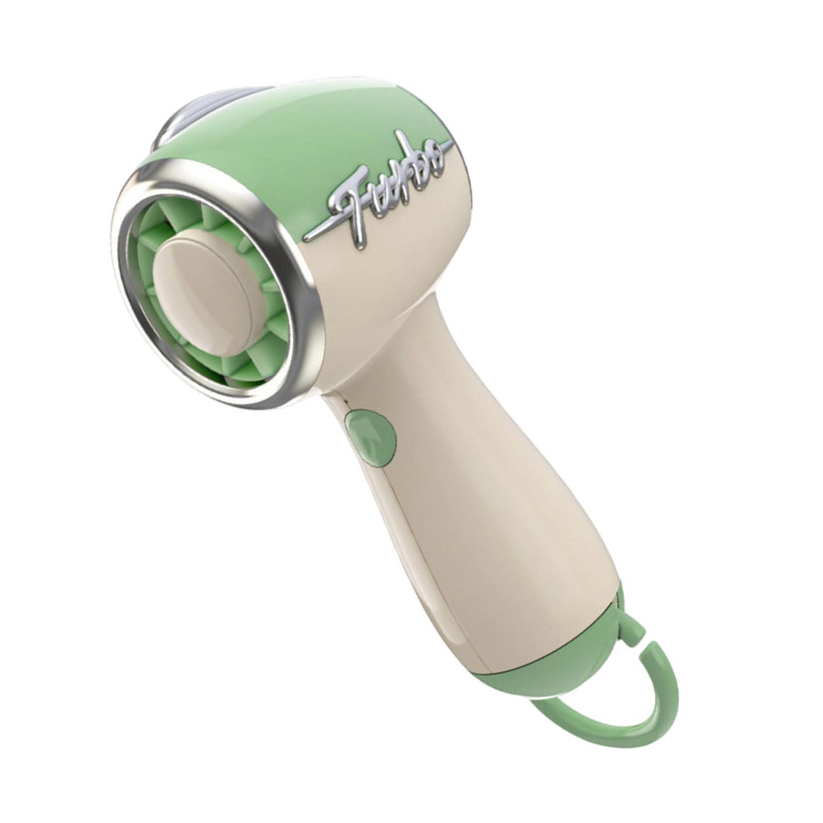 Uqezagpa Green Individual Cooling Device Electric Handheld Fan With Strong Wind 1200Mah Battery For Hiking Offices And Study Areas Modern Pocket Fan