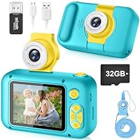 ARNSSIEN Kids Camera Toy for 3 4 5 6 7 8 9 10 11 12 year old Girls/Boys,Kids Digital Camera for Toddler with 180°Flip Lens&2.4in IPS Screen,Birthday Festival Present Toy for Girls/Boys,32 GB Card,X101